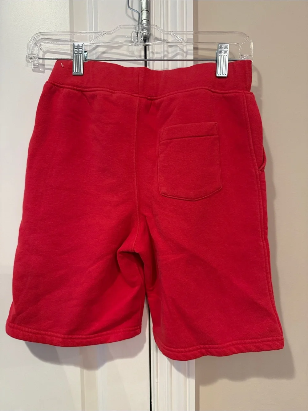 Ralph Lauren Kids Bright Red Fleece Shorts with Pony Logo